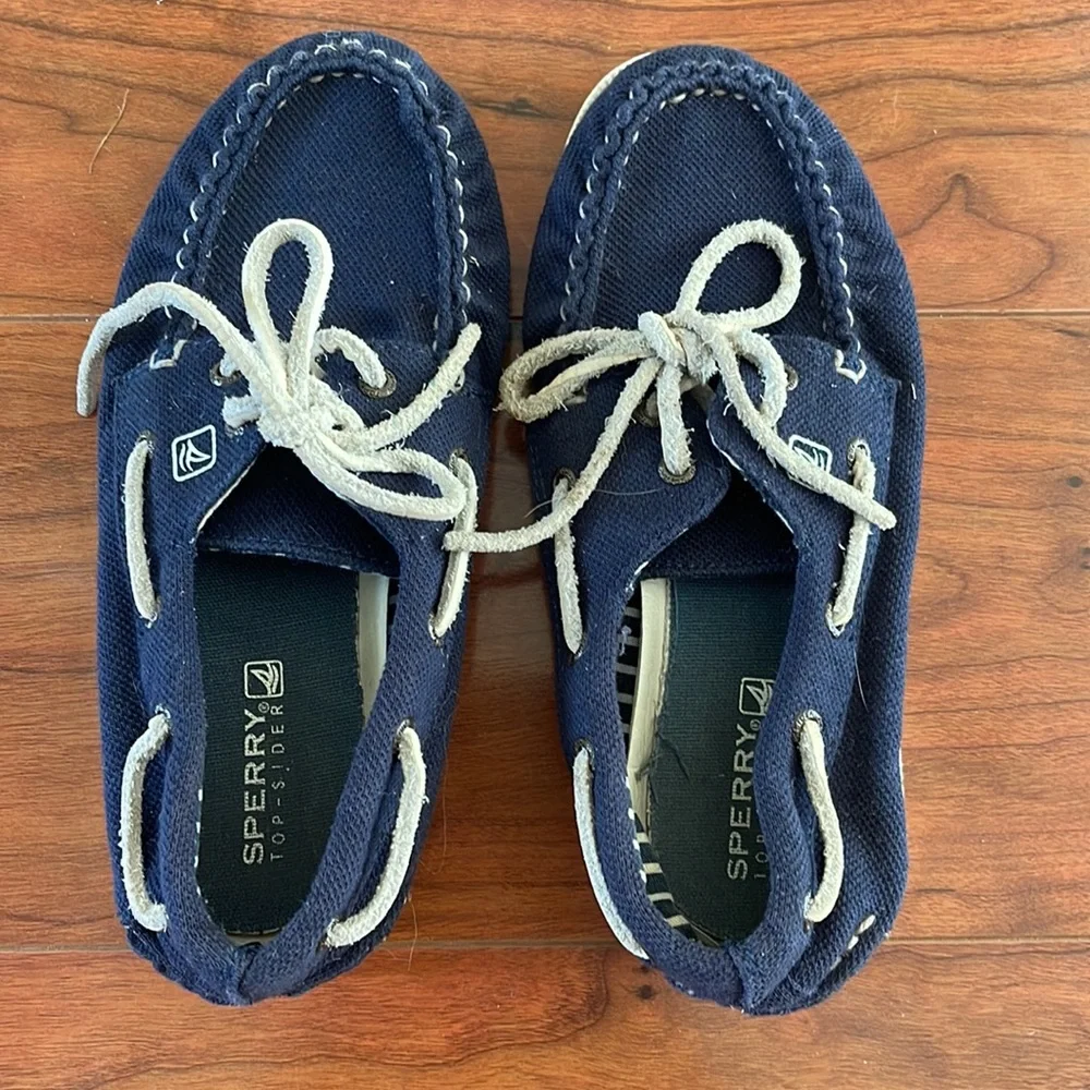 Sperry Top-Sider Navy Blue Kids 12M Loafers Moccasins Shoes